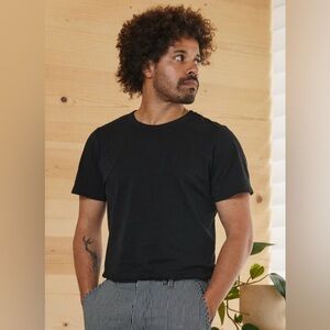 Imperfects Organic Cotton Black T Shirt Made in USA
